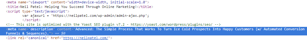 meta description